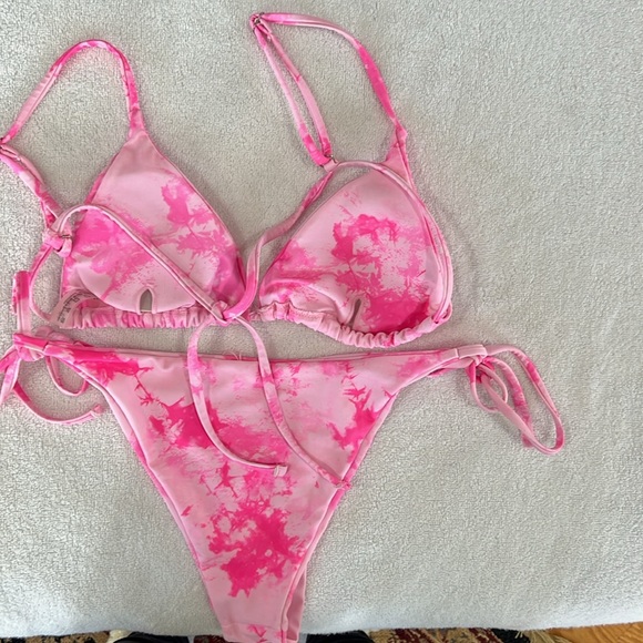 Zaful Women’s Pink Tie-Dye Bikini Set- Size S - Picture 2 of 2